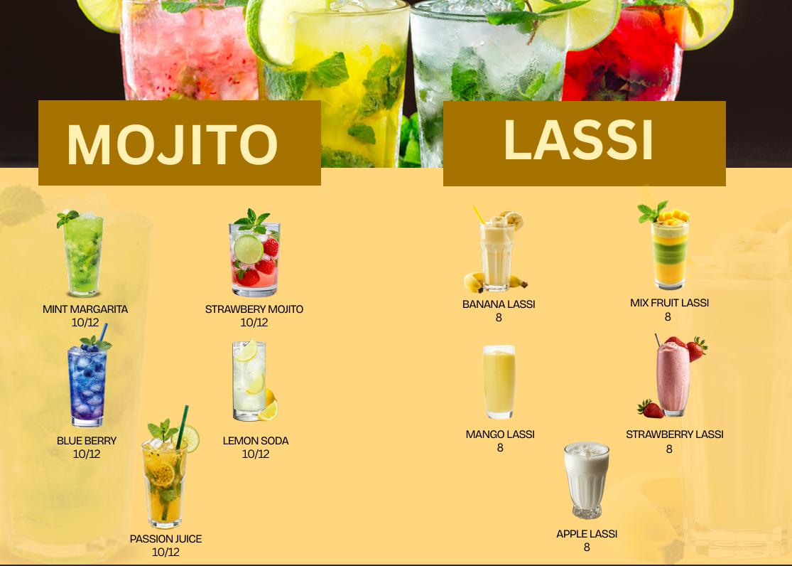 Mojito Menu